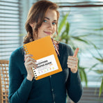 Password Book Password Book with Personal Alphabet Label Internet Address and Password Headquarters Password Log, A Spiral Code Book Orange Spiral code book Red