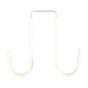 Double Over the Door Wreath Hanger Large Christmas Wreath Hook for Front Door Hold 2 Wreaths with This 2 Hanger 5, Hook*1 Plastic door rear hook without nails White