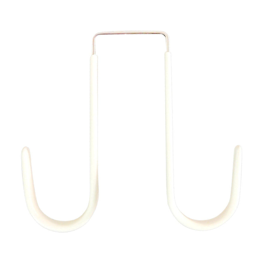 Double Over the Door Wreath Hanger Large Christmas Wreath Hook for Front Door Hold 2 Wreaths with This 2 Hanger 5, Hook*1 Plastic door rear hook without nails White