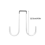 Double Over the Door Wreath Hanger Large Christmas Wreath Hook for Front Door Hold 2 Wreaths with This 2 Hanger 5, Hook*1 Plastic door rear hook without nails White