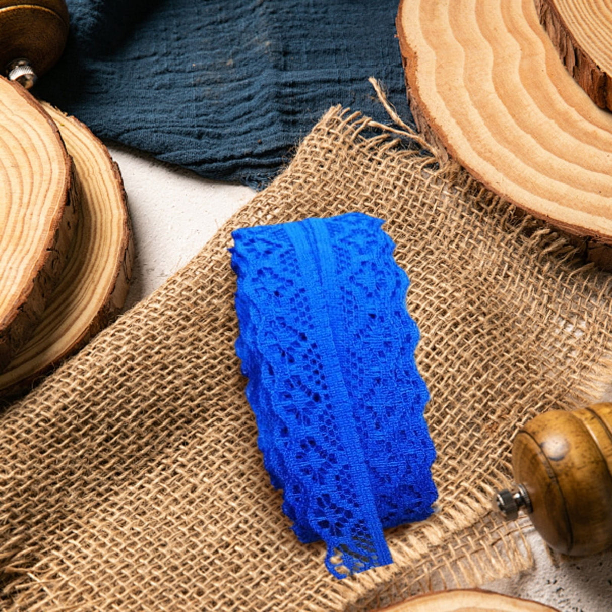 10 Yards Lace Ribbon 15mm Wide Trim Diy Fabric Decorative Sewing Rope Lace Cloth Strips Earrings Clothing Decoration Diy Handmade Hair Accessories Hairbands, 1 Roll of Lace Ribbon Lace Ribbon Blue