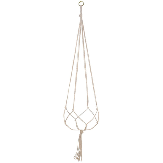 Plant Hanger Flower Pot Plant Holder for Indoor Outdoor Decorations,Indoor Hanging Planter Holder, Hanging Baskets for Plant, 1X Hanging Basket Net Bag Brown Plant Hangers White