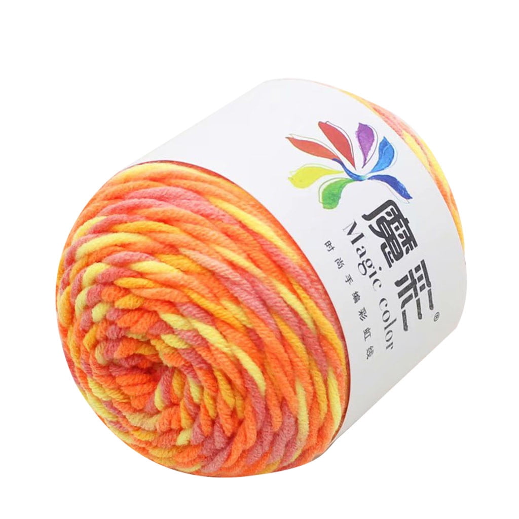 Red and Pink Yarn, 5 Strands of Rainbow Cotton Crochet Diy Sweater Scarf Line Cotton Wool Thread No.17 Purple Music, Diy Colorful Yarn NO.09 First Love