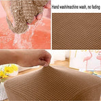 1 Sofa Cover Cover Slipcover Round Foot Stool Cover Footstool Cover Footrest Ottoman Foot Pouffe Protector with Elastic Bottom Washable One Size Coffee