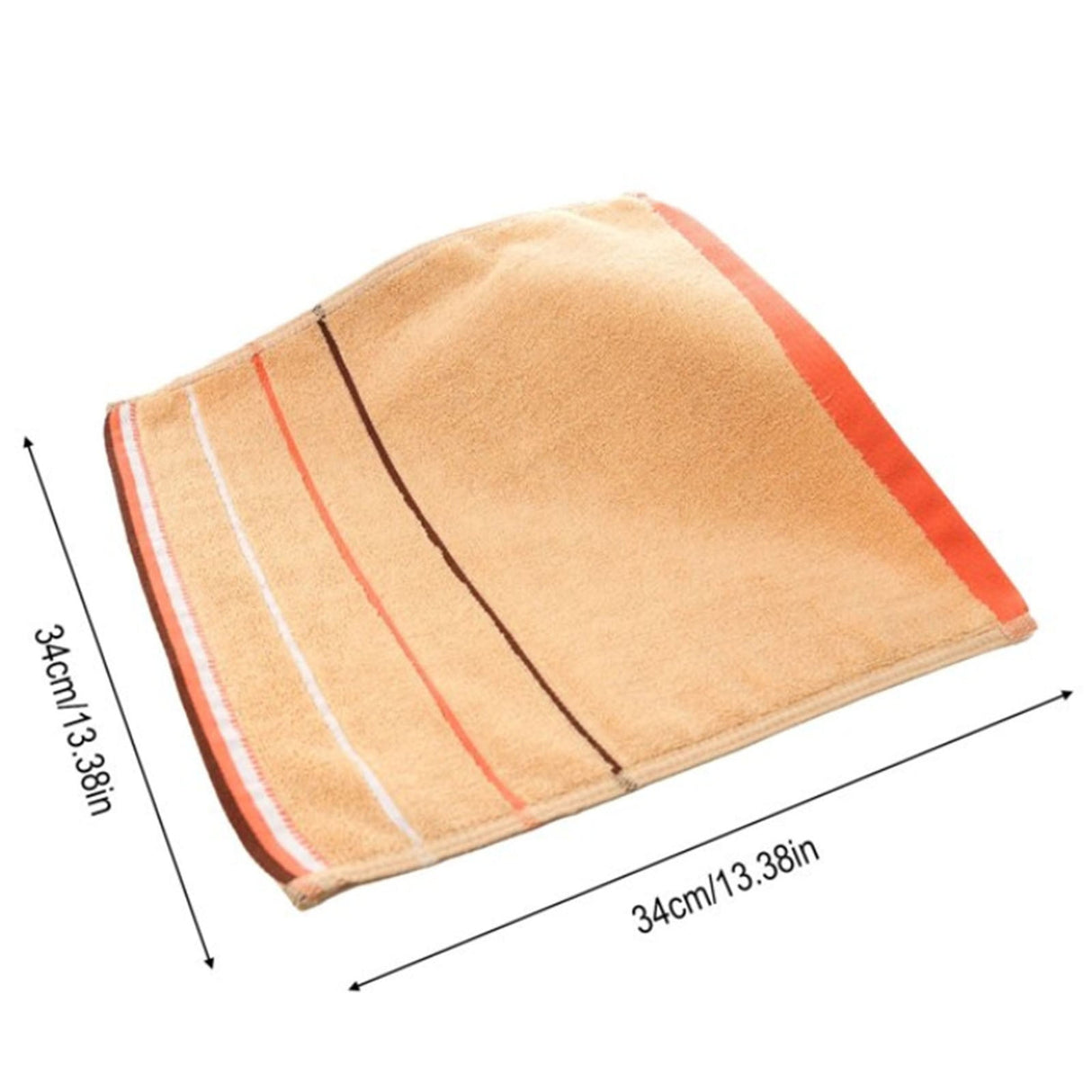 1 Towel Square Pure Cotton Towel Thickened Absorbent Large Square Towel Kindergarten Cleaning Towel Hand Towel One Size Coffee