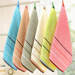 1 Towel Square Pure Cotton Towel Thickened Absorbent Large Square Towel Kindergarten Cleaning Towel Hand Towel One Size Coffee