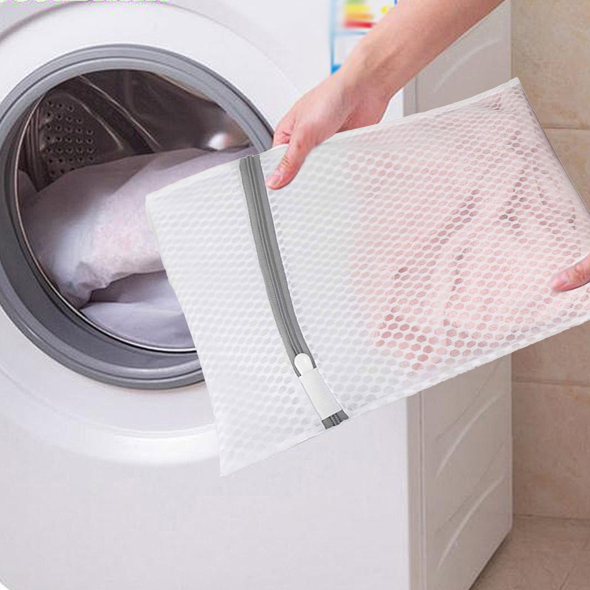 3 Mini Laundry Bags Mesh Laundry Bag for Delicates Wash Bag for Underwear and Lingerie 3 Small One Size Clear