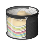 Hat Storage Bag*1 Foldable Hat Storage Bucket with Lid Large Capacity Cap Organizer for Home Perfect for Baseball Caps and Miscellaneous Items One Size Black