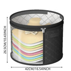 Hat Storage Bag*1 Foldable Hat Storage Bucket with Lid Large Capacity Cap Organizer for Home Perfect for Baseball Caps and Miscellaneous Items One Size Black