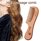 Wooden Comb / Natural Wood /Hair Beard Mustache Brush BRAND Tooth EW B2M3 FAST A8O1 - Close-Up Angle