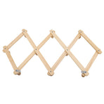 Telescopic Folding Coat Rack Wall Wooden Coat Rack for Hat Cap Belt Umbrella Drying Rack on the Wall, Telescopic Folding Wall-Mounted Coat Rack Telescopic folding wall-mounted coat rack Beige