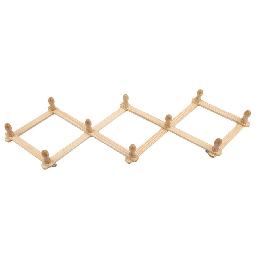 Telescopic Folding Coat Rack Wall Wooden Coat Rack for Hat Cap Belt Umbrella Drying Rack on the Wall, Telescopic Folding Wall-Mounted Coat Rack Telescopic folding wall-mounted coat rack Beige