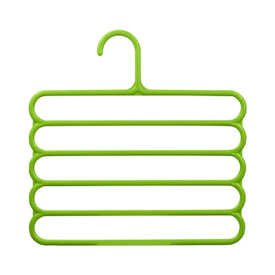 Pants Hanger5 Tier Hanger Non Slip Clothes Hanger for Closet Organizer Space Saving Hangers for Pants Jeans Scarf Trouser Tie Towel Clothes, Multifunctional Trouser Rack Multifunctional trouser rack White