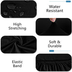 High Performance Black Tablecloth and Cloth 4 Piece Set: Your Furniture And, Black Splash-Proof Tablecloth Bench Cloth 4Pcs Black splash-proof tablecloth bench cloth 4pcs Black