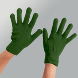 Winter Gloves Warm Strecty Knit Gloves for Men Women- Dark Gray One Size Bronze