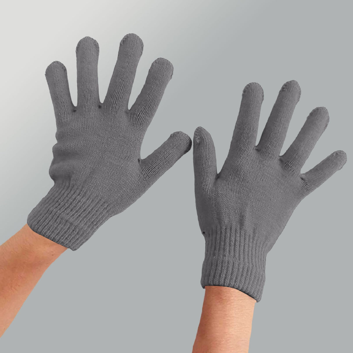 Winter Gloves Warm Strecty Knit Gloves for Men Women- Dark Gray One Size Light Ashy