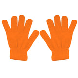 Winter Gloves Warm Strecty Knit Gloves for Men Women- Dark Gray One Size Orange