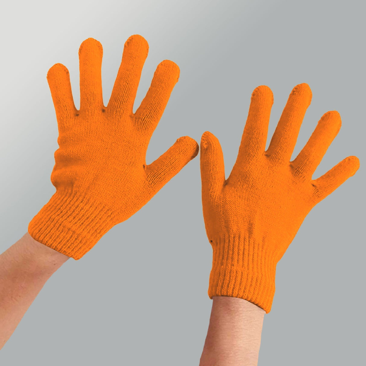 Winter Gloves Warm Strecty Knit Gloves for Men Women- Dark Gray One Size Orange