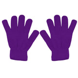 Winter Gloves Warm Strecty Knit Gloves for Men Women- Dark Gray One Size Purple