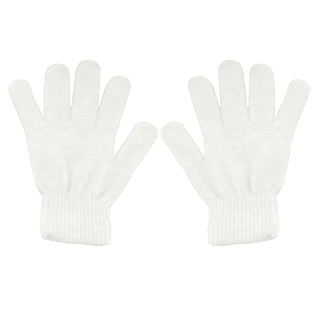 Winter Gloves Warm Strecty Knit Gloves for Men Women- Dark Gray One Size White