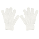 Winter Gloves Warm Strecty Knit Gloves for Men Women- Dark Gray One Size White