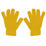 Winter Gloves Warm Strecty Knit Gloves for Men Women- Dark Gray One Size Yellow