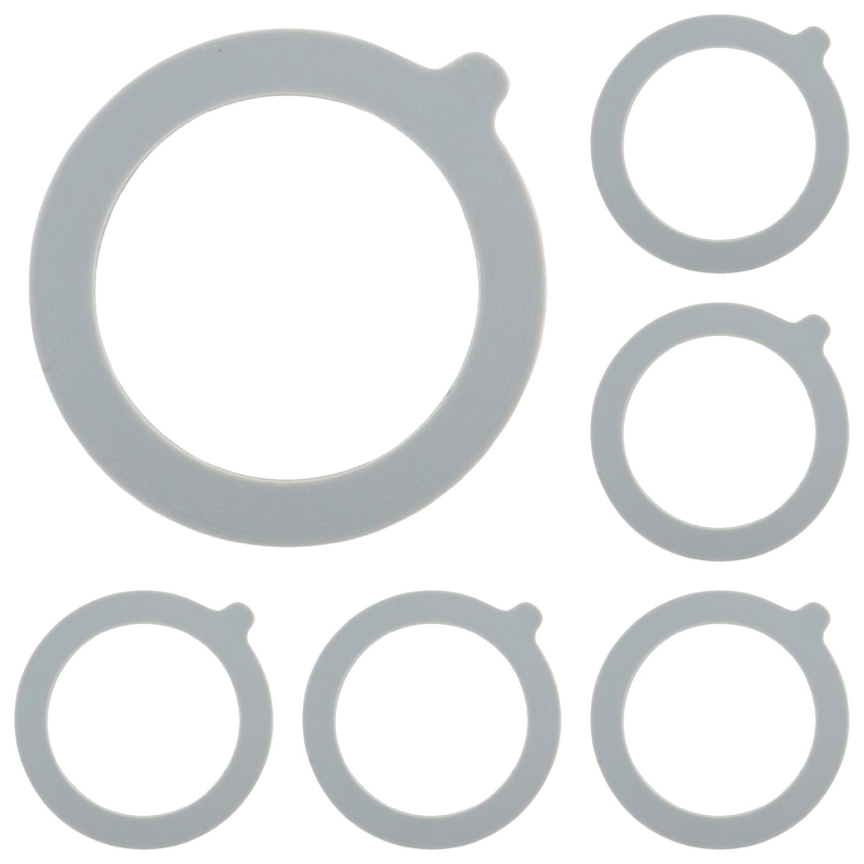 30Pcs Silicone Jar Gaskets Replacement Silicone Seals Airtight Silicone Gasket Sealing Rings for Regular Mouth Canning Jar- 30pcs Grey*6+White*6+Red*6+Orange*6+Green*6