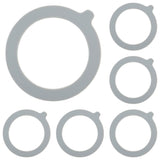 30Pcs Silicone Jar Gaskets Replacement Silicone Seals Airtight Silicone Gasket Sealing Rings for Regular Mouth Canning Jar- 30pcs Grey*6+White*6+Red*6+Orange*6+Green*6