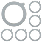 30Pcs Silicone Jar Gaskets Replacement Silicone Seals Airtight Silicone Gasket Sealing Rings for Regular Mouth Canning Jar- 30pcs Grey*6+White*6+Red*6+Orange*6+Green*6