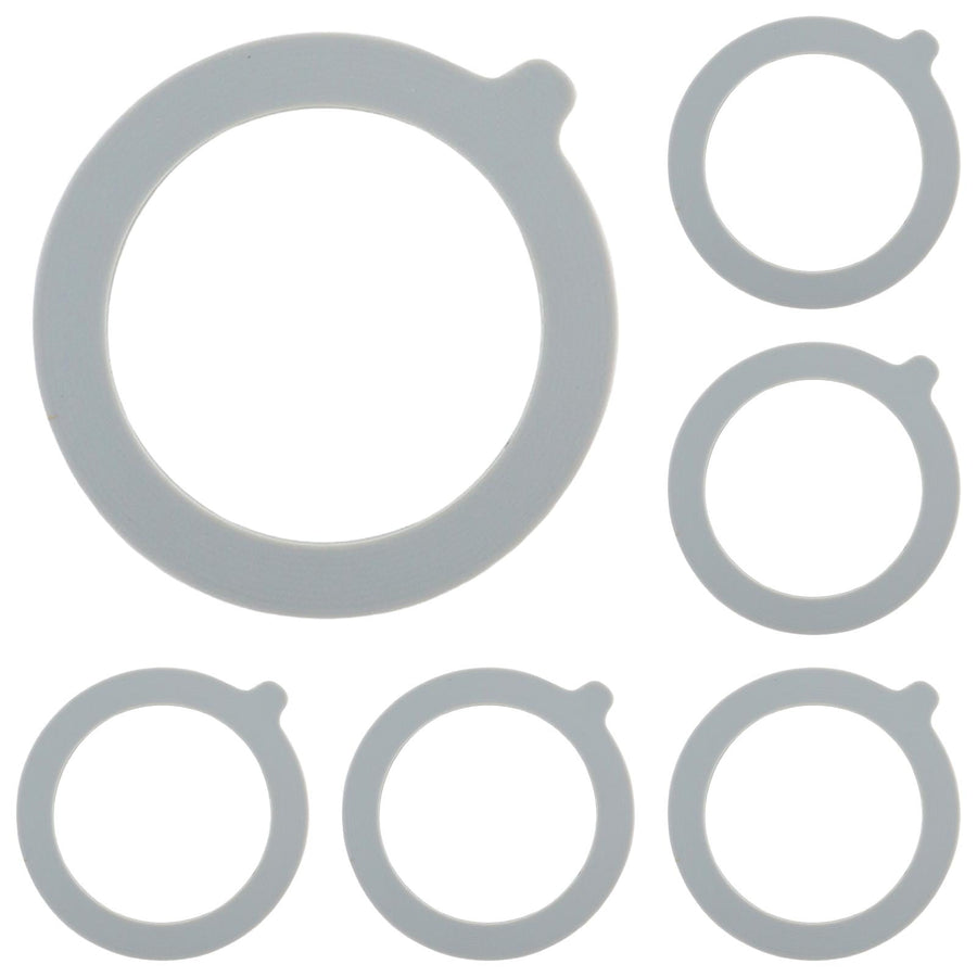 30Pcs Silicone Jar Gaskets Replacement Silicone Seals Airtight Silicone Gasket Sealing Rings for Regular Mouth Canning Jar- 30pcs Grey*6+White*6+Red*6+Orange*6+Green*6