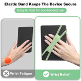 Blue Flat Plate Fixing Wrist Strap D Light Green Elastic Tablet Strap for Fingers Comfortable Adjustable for Reading and Watching Videos 6 Color Options 18.5 cm D - Top-Down View