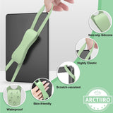 Blue Flat Plate Fixing Wrist Strap D Light Green Elastic Tablet Strap for Fingers Comfortable Adjustable for Reading and Watching Videos 6 Color Options 18.5 cm F
