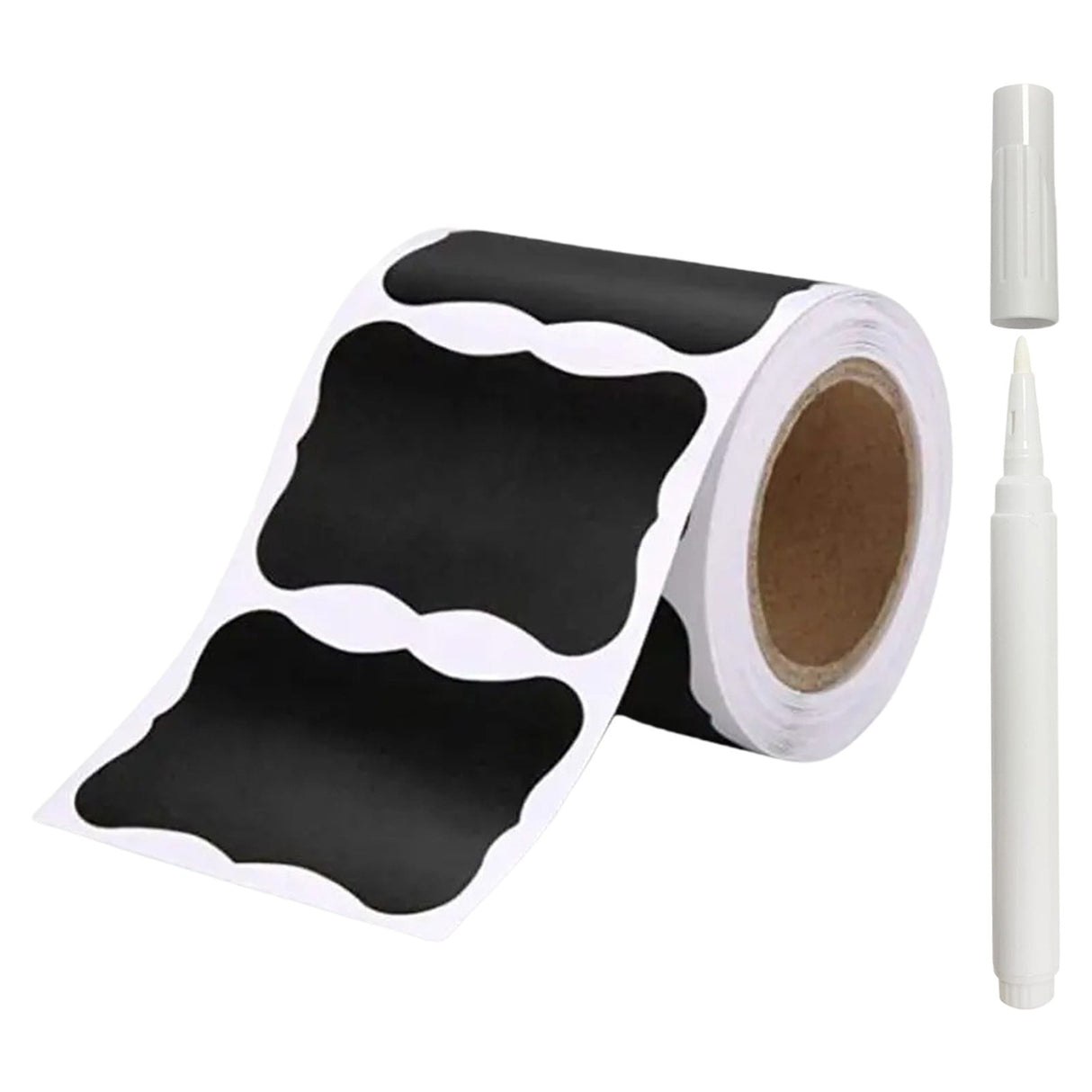 Black Label Pieces Reusable Chalkboard Sticker 150 Erasable Jam Decorating Jars for Sticker Labels Jars Removable Chalkboard & Stationery 2ml 5*3cm Black