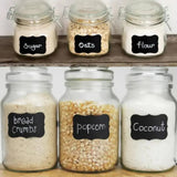Black Label Pieces Reusable Chalkboard Sticker 150 Erasable Jam Decorating Jars for Sticker Labels Jars Removable Chalkboard & Stationery 2ml 5*3cm Black - Close-Up Angle