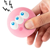 2.17" Squeaky Dog Toys Funny Chewing Latex Rubber Soft Fetch Play Interactive Squeaky Dog Balls for Puppy Small Medium Pet Dog （Pink One Size） Pink