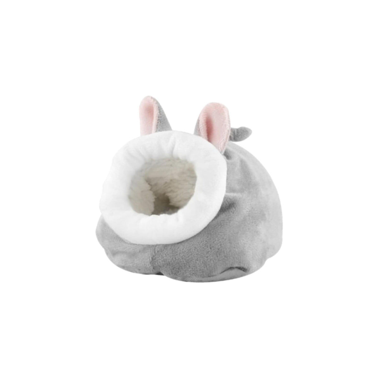 Small Pet Bed, Pig Christmas Bed Warm Hedgehog Hideout Cotton House Sleeping Nest Cage Accessories for Small Animal Habitat Supplies for Hamster Sugar Glider Squirrel Bearded Dragon, Pink Grey