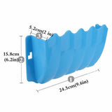 Hanging Hay Dispenser for Pet Rabbits, Rabbit Feeder Small Animal Hay Bowl Hay Holder Large Capacity Feeder for Bunny Pig Light Blue - Front View