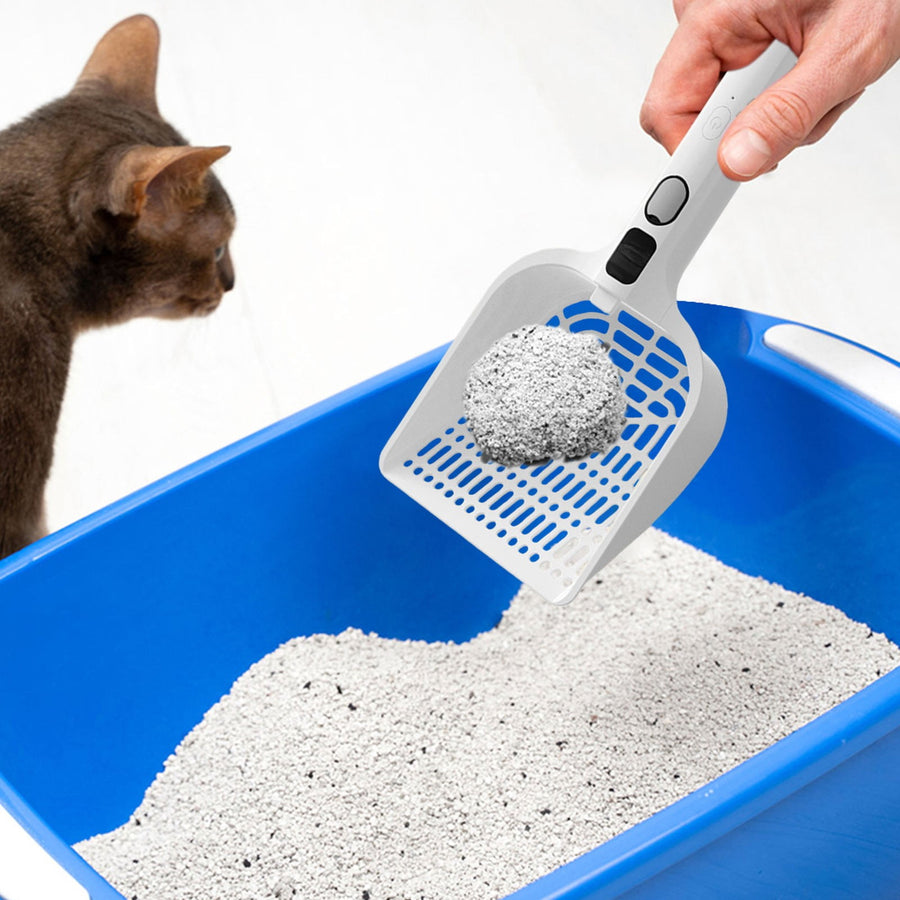 Rechargeable Spray Deodorizing Cat Litter Scoop, Large Sized Rechargeable Spray Litter for Home Use Litter Scooping Tool White