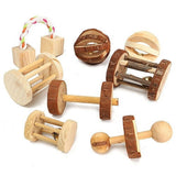 Wooden Hamster Molar Chew Toy, Natural Pine Small Pet Accessory for Guinea Pig Chinchilla Bunny Teeth Care