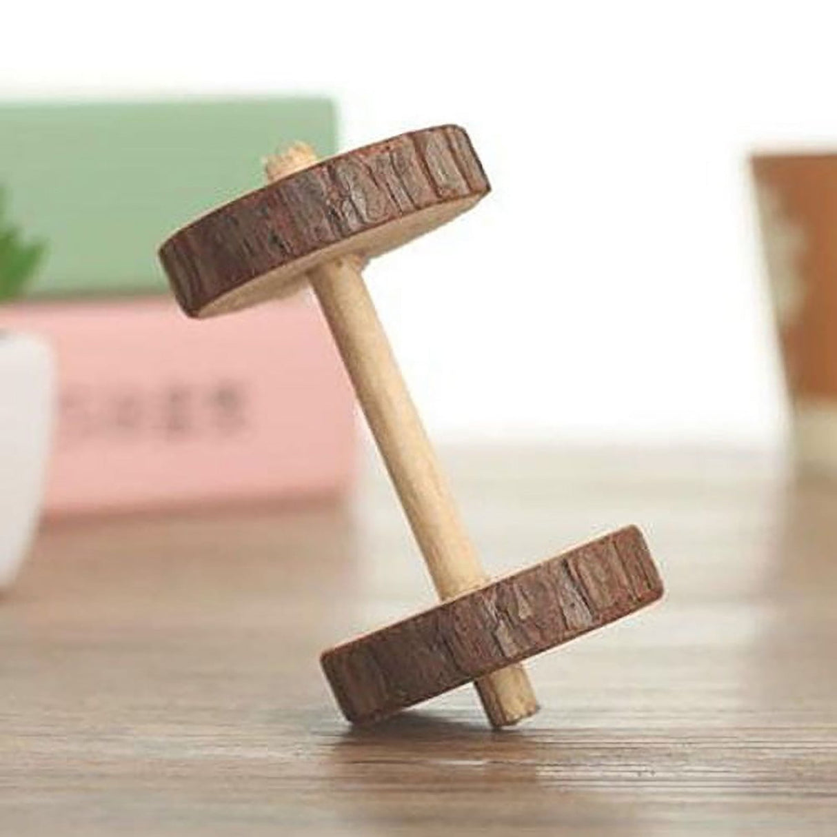 Wooden Hamster Molar Chew Toy, Natural Pine Small Pet Accessory for Guinea Pig Chinchilla Bunny Teeth Care