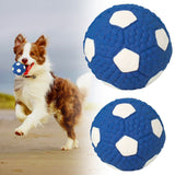 Soccer Ball Chew Toy Dog Toy Squeak Rubber Fun Suitable for Large and Medium Sized Dogs Dog Toy Squeak Rubber Fun Suitable for Large and Medium Sized Dogs (Blue, L) S Blue