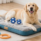 Soccer Ball Chew Toy Dog Toy Squeak Rubber Fun Suitable for Large and Medium Sized Dogs Dog Toy Squeak Rubber Fun Suitable for Large and Medium Sized Dogs (Blue, L) S Blue