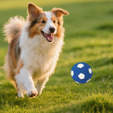 Soccer Ball Chew Toy Dog Toy Squeak Rubber Fun Suitable for Large and Medium Sized Dogs Dog Toy Squeak Rubber Fun Suitable for Large and Medium Sized Dogs (Blue, L) S Blue