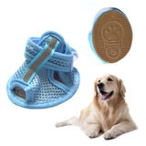 4Pcs Anti-Slip Spring Summer Pet Paw Breathable Mesh Soft Bottom Dog Shoes, Dog Shoes with Mesh, Comfortable, Breathable, Soft Sole, and Non-Slip for Indoor Use (Pink, M) S Blue