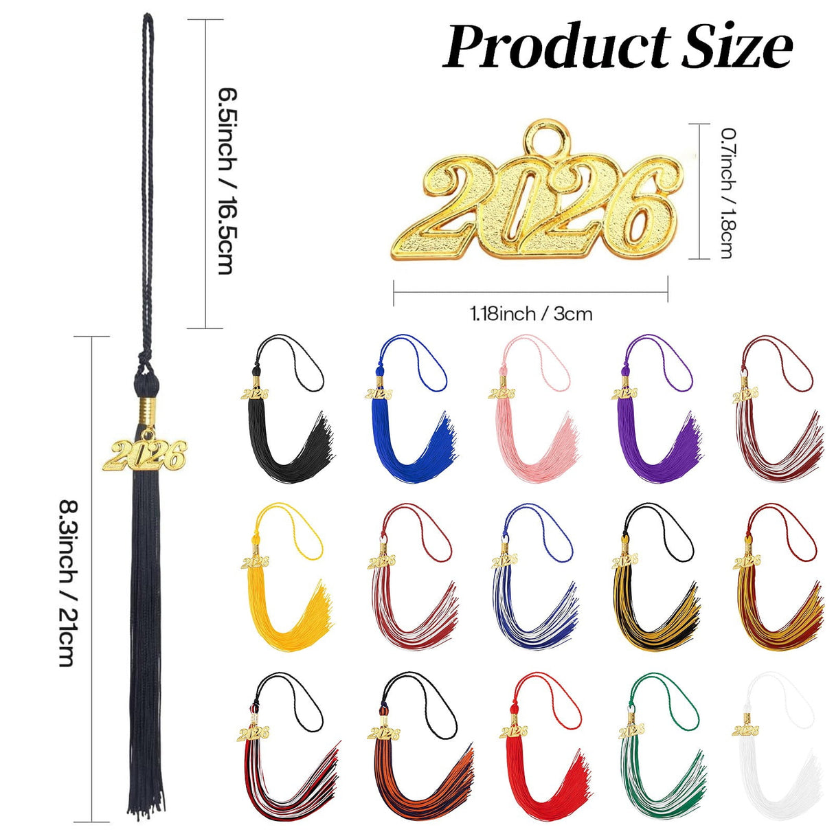 2026 Tassel Graduation, White Graduation Tassel, Tassel Charms for Graduations Cap Decorations, Tassels Memorial Grad Cords Class of 2026 High School Graduate Hat Ceremonies Accessories 1pc 2026 Graduation Season Hat Tassel Pendant Purple