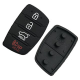 For Hyundai Replacement Rubber Pad Fit For 4 Button Remote Fob Key Black T0F3