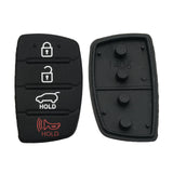For Hyundai Replacement Rubber Pad Fit For 4 Button Remote Fob Key Black T0F3