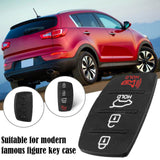 For Hyundai Replacement Rubber Pad Fit For 4 Button Remote Fob Key Black T0F3