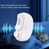 Electric Automatic Nail Clipper with Light Fingernail Cutter and Polisher 2in1 Nail Scraps Storage Rechargeable Safety Fingernail Trimmer for Baby Seniors Adult Gift White - Top-Down View
