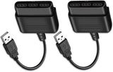For PS2 Controller to USB Adapter Converter Cable (2 PACK)